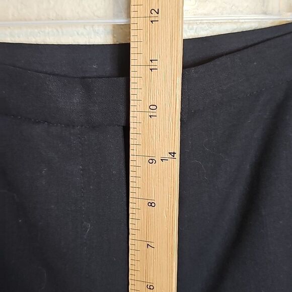 Lafayette 148 New York Stretch Wool Unlined Straight Black Dress Pants 2 - Picture 7 of 10